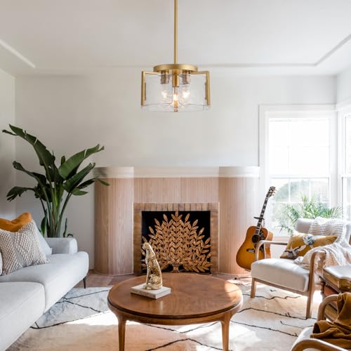 Glass Drum Chandelier for Dining Room