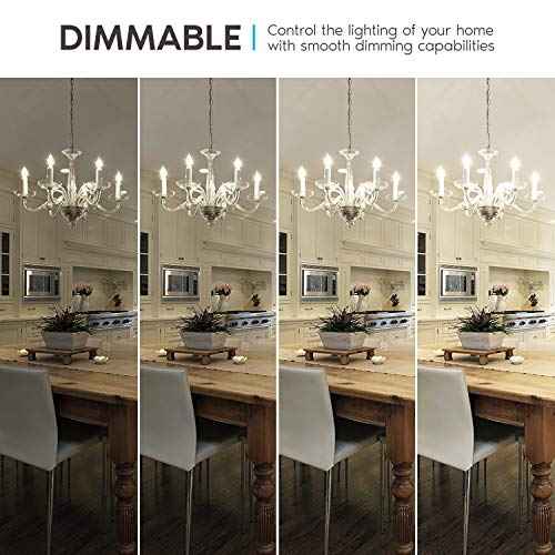 Vintage Candelabra LED Bulb 60W Equivalent (16 Count (Pack of 1) / 4000k (Cool White))