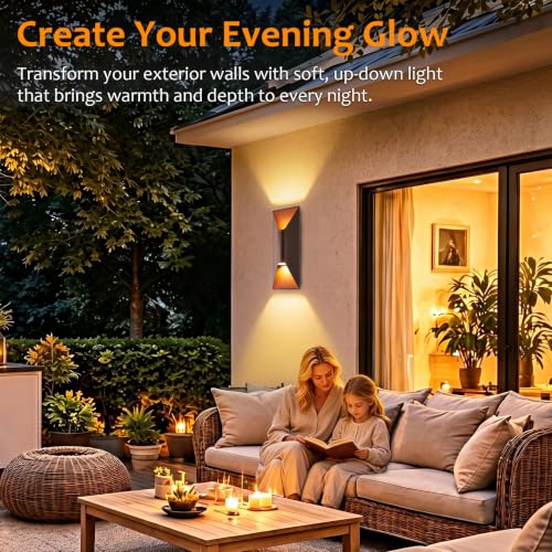 Outdoor Wall Lights 4 Pack (Brown / 4 Pack)