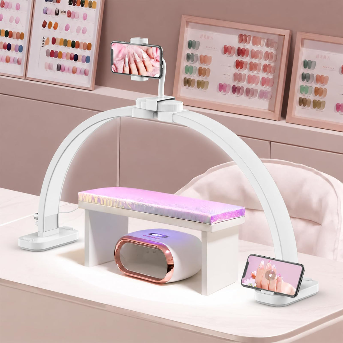 Half Moon Light for Nail Desk (White no Diamond)
