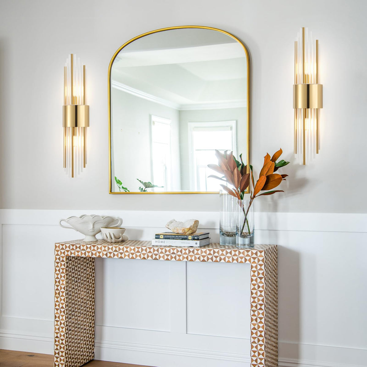 Gold Sconces Wall Set of 2 (Two sets of gold)