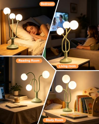 Green Globe Table Lamp Dimmable Magic DIY Arms G9 Bulbs Included (11-Green-Globe-3U-Magic DIY Arms)