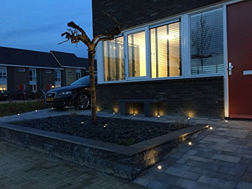 Low Voltage LED Deck Light Waterproof Outdoor Garden Yard Decor Lamps Recessed Wood Decking Stair Landscape Pathway LED Step Lighting (10 Pack / Warm White)