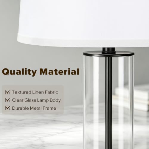 27"Glass Table Lamps Set of 2