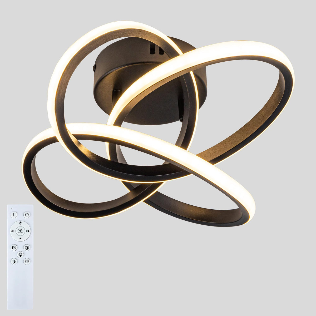 Modern Ceiling Light (Black / 13in)