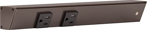 Task Lighting APT Angled Power Strip 12 inch Right (12 inch Right / Bronze)