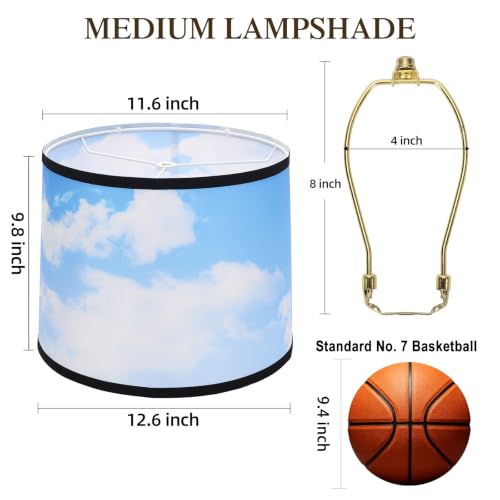 Drum Lamp Shades Set of 2 (Blue Skies&White Clouds)
