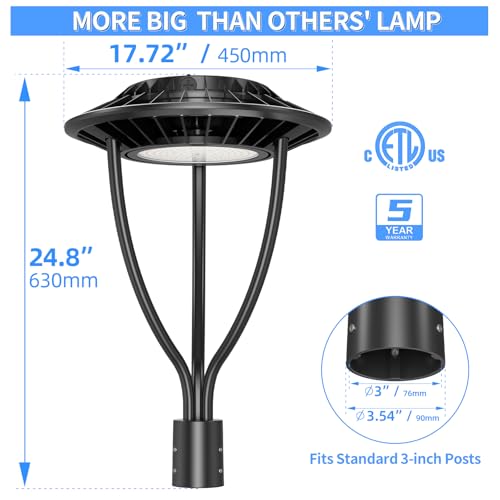 LED Post Top Light with Photocell