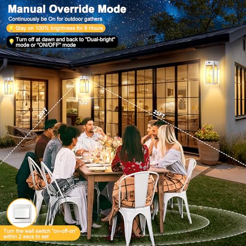 Porch Lights with GFCI Outlet (White / 11.88" (1-Pack))
