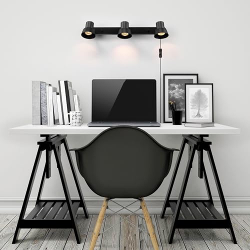 22" 3 Light Matte Black Plug (Edwards (Black))