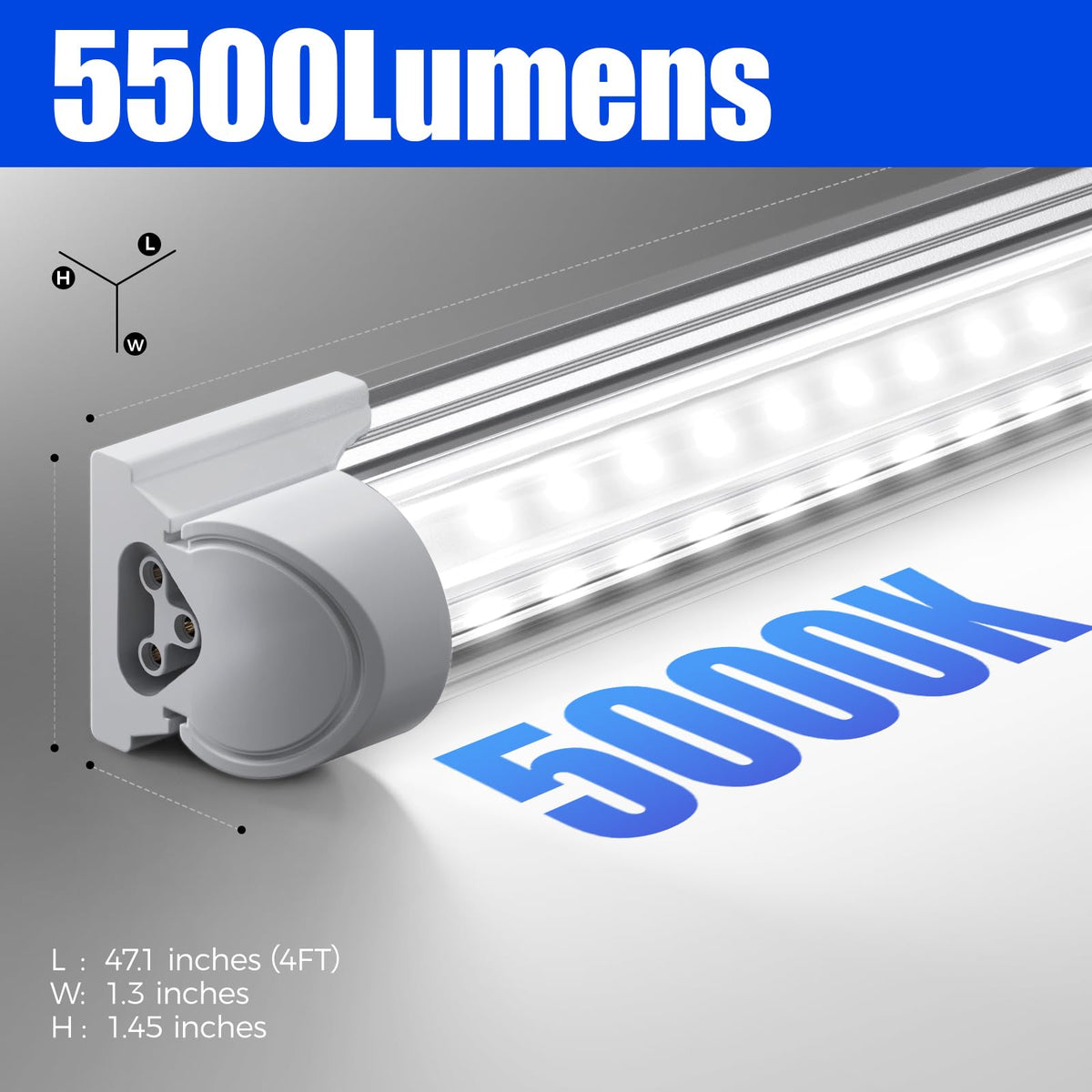 T8 LED Shop Lights 4FT (5000K / 4ft-10 Packs)