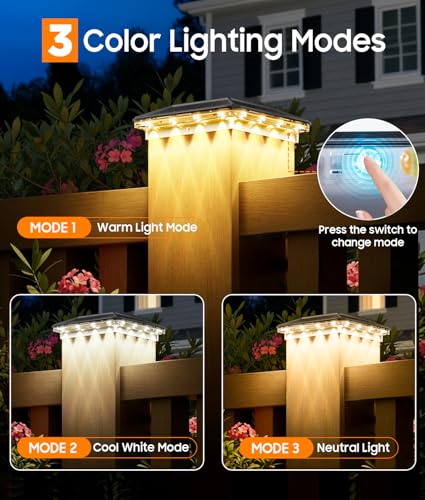 Solar Post Cap Lights Outdoor