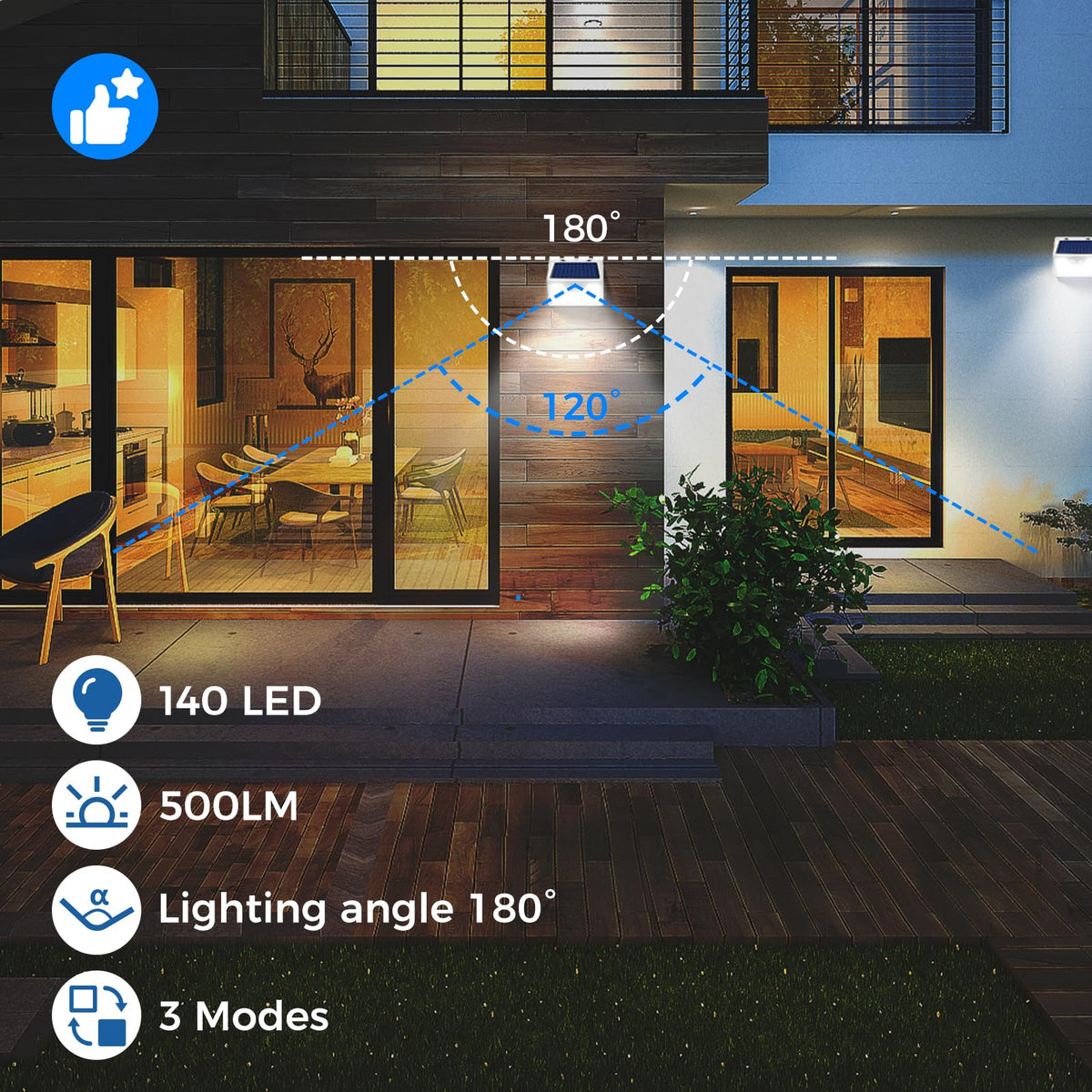 16Pack Solar Motion Sensor Lights Outdoor Waterproof (16 Pack / White Frame)