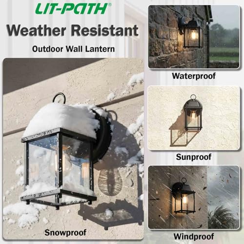 Outdoor Wall Light Fixture (Black / 1-pack)
