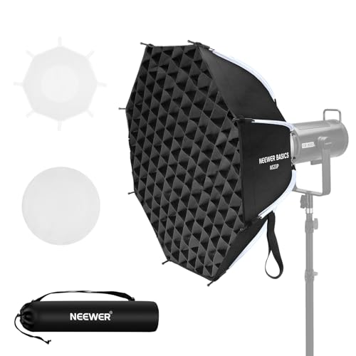 Basics Octagonal Softbox Kit for Studio Photography Video Recording Streaming (25.6"/ 65cm)