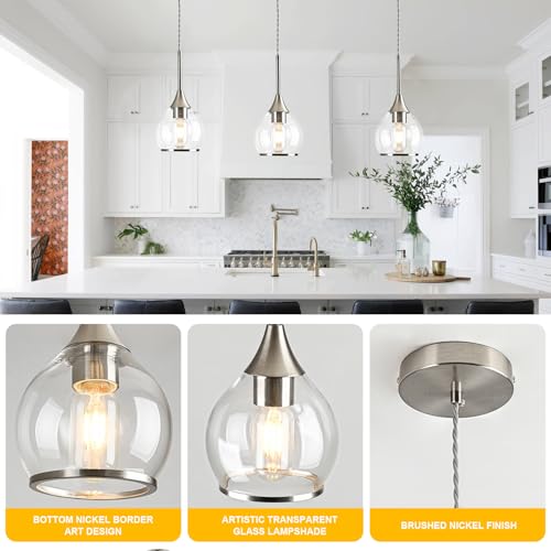 1 Piece Island Light for Kitchen (Brushed Nickel / 1-Light)