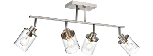 4 Light Track Lighting Kit Brushed Nickel Track Lighting Fixtures (Brushed Nickel / 4 Light)