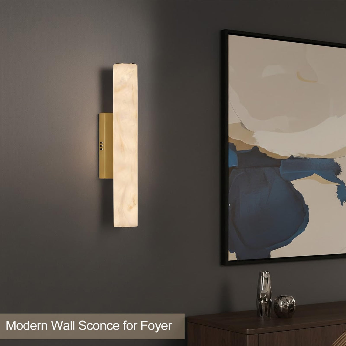 Alabaster Wall Sconce (Gold-20in-1pcs)
