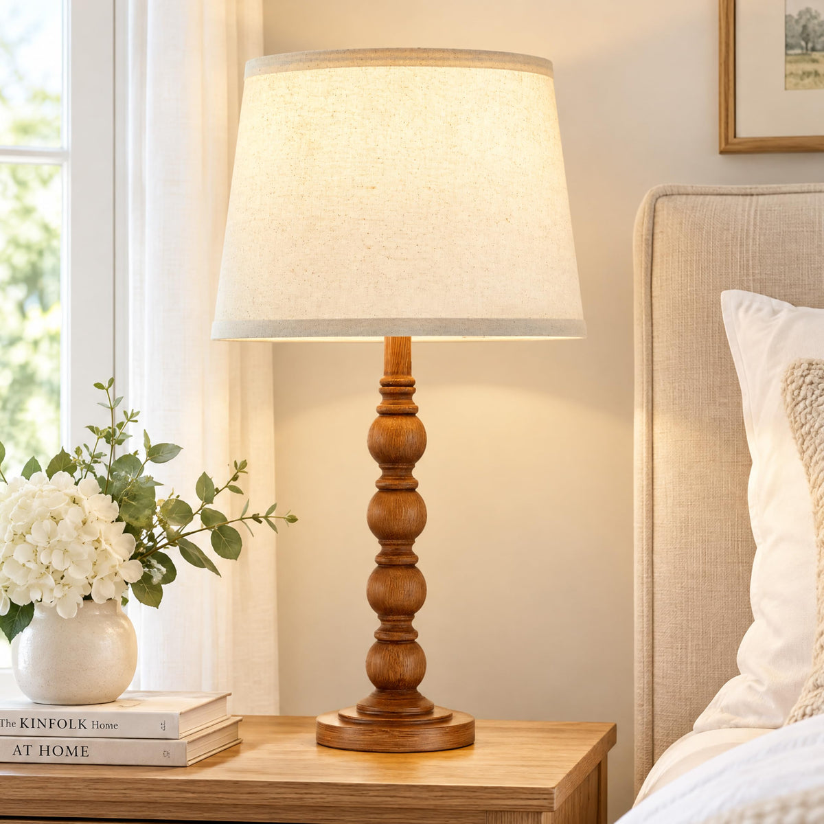 21" Farmhouse Table Lamps Set of 2 (Dark Brown)