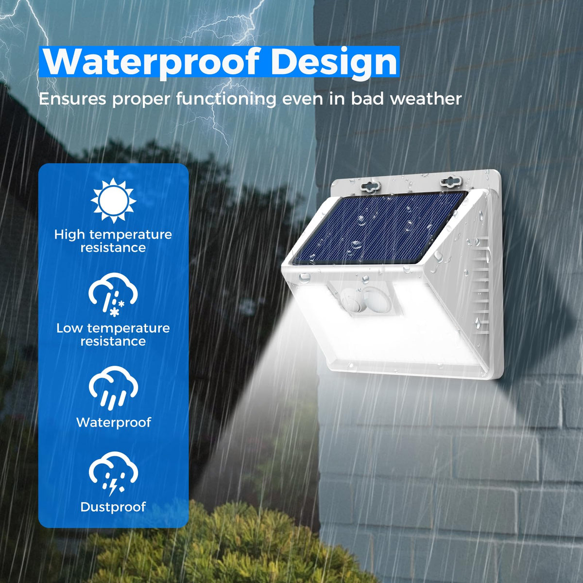 16Pack Solar Motion Sensor Lights Outdoor Waterproof (16 Pack / White Frame)