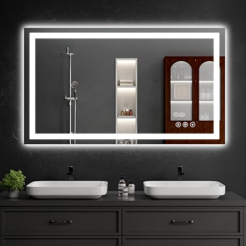 55"x30" LED Bathroom Mirror with Lights (55"L x 30"W)