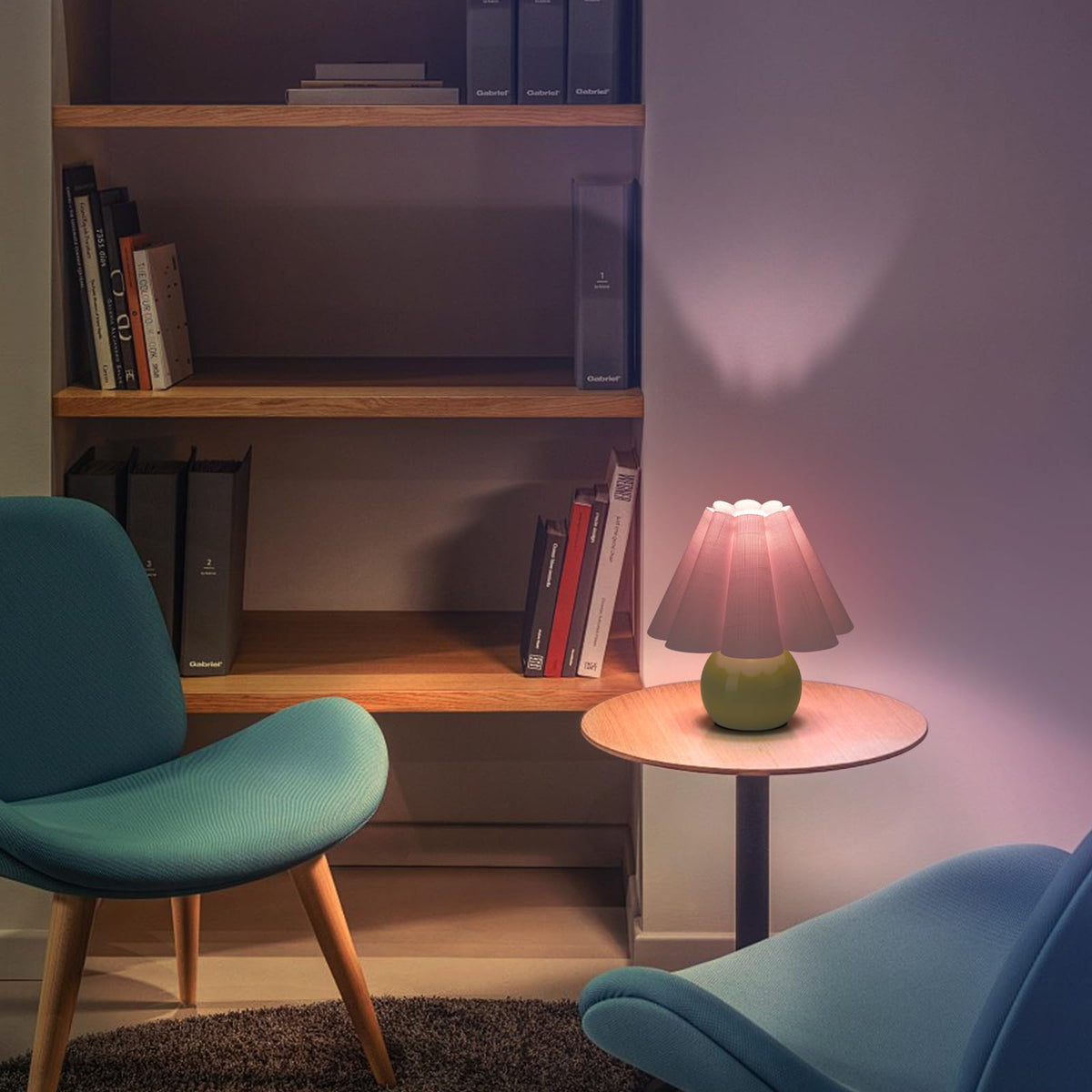Rechargeable Cordless Green Small Table Lamp (Green / Cordless)