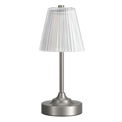 Silver Cordless Rechargeable Table Lamp (Silver / 1 Pack)