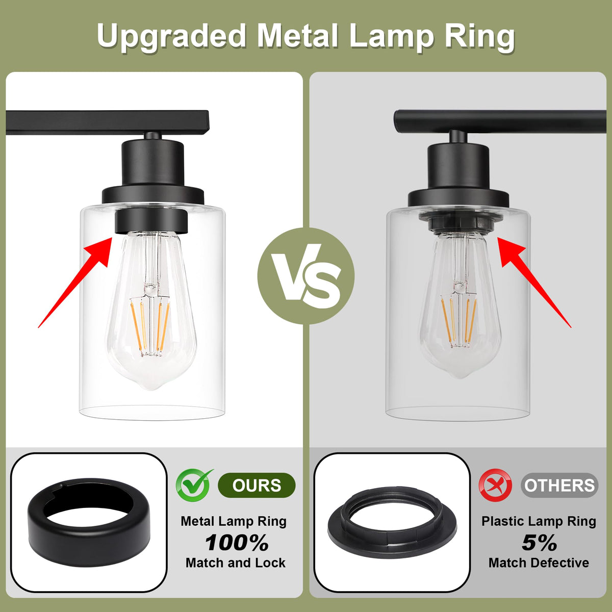 Modern Bathroom Light Fixtures (Black / 4 Light)