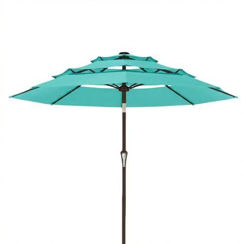 9ft 10ft 3 Tier Patio Umbrella
