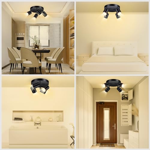 LED 4 Light Track Lighting Kit (4 Light-Black)