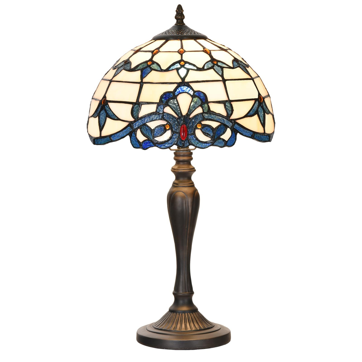 TL0003 Tiffany Table Lamp Blue Baroque (Beige Baroque)