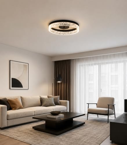 Ceiling Light Fixture (19in Black)