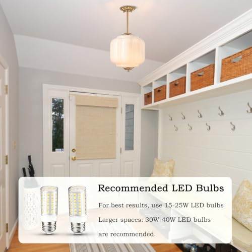 Glass Ceiling Light Fixture Vintage Pumpkin Pendant Light