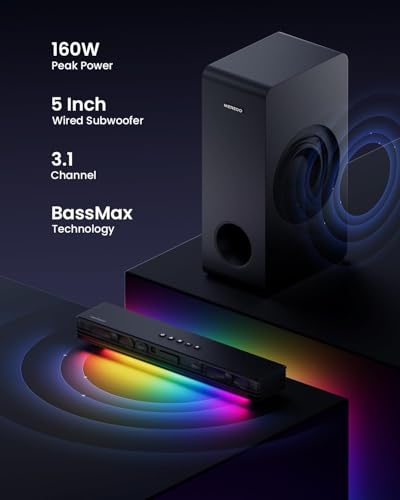 Desktop PC Soundbar with Subwoofer