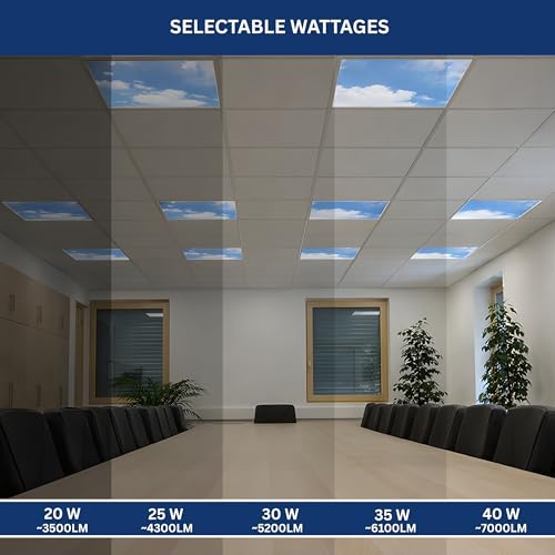 LED Flat Panel Lights with Surface Mounting Kits Tunable 40W