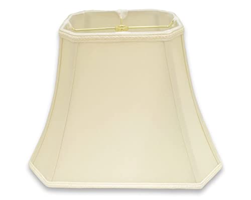 DSO-68-12EG Rectangle Cut Corner Bell Designer Lamp Shade, (5x6.5) x (8x12) x 10, Eggshell ((5 x 6.5) x (8 x 12) x 10 / Eggshell)