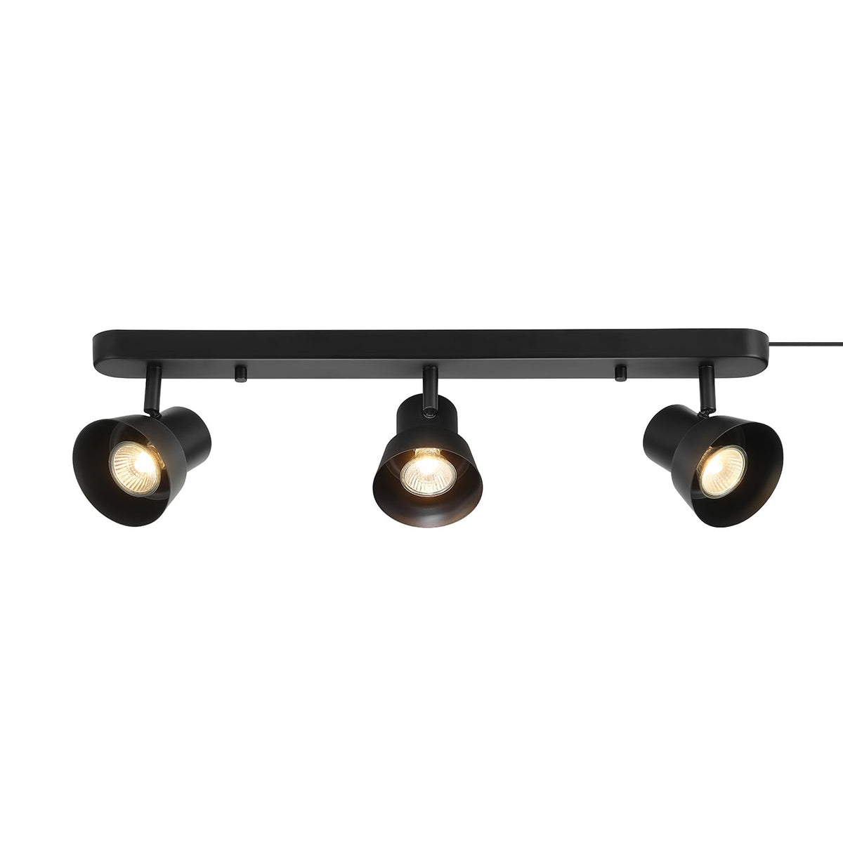22" 3 Light Matte Black Plug (Edwards (Black))
