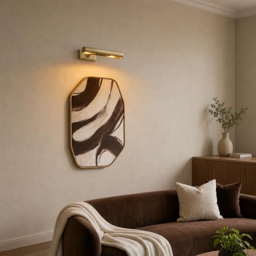 12 inch Brass Picture Light Hardwired Picture Lights for Wall (Brass / 12in)