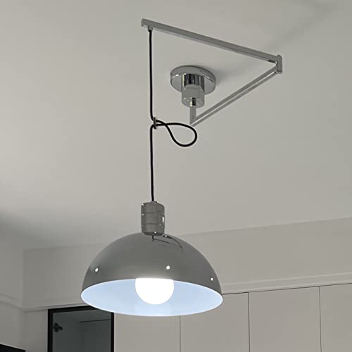 Industrial Pendant Light Fixture (Chrome)