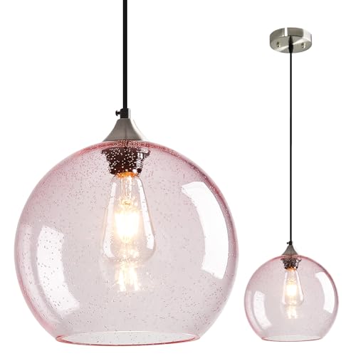 Pink Pendant Lights Kitchen Island 1 Pack (Pink / L - 9.84 in)