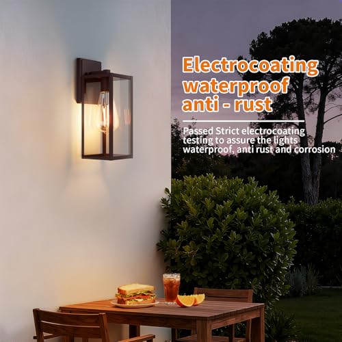 2 Pack 15'' Oil Rubbed Bronze Outdoor Front Porch Lights for Outside (Oil-Rubbed Bronze / 14.8'')