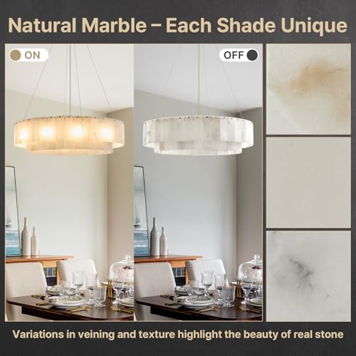 31" Round Alabaster Chandelier (31" Round)