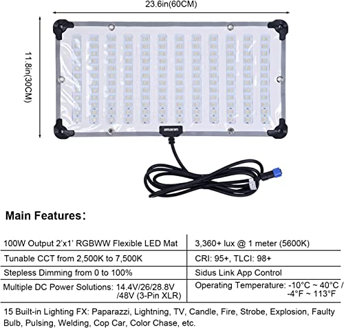 Amaran F21C 100W RGBWW Flexible Led Video Light 2500K~7500K