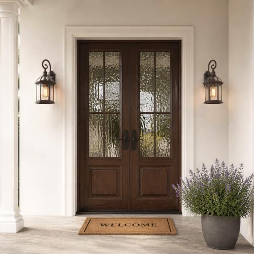 15.5" Outdoor Porch Sconce Lights (Oil-Rubbed Bronze / 15.5-inch)