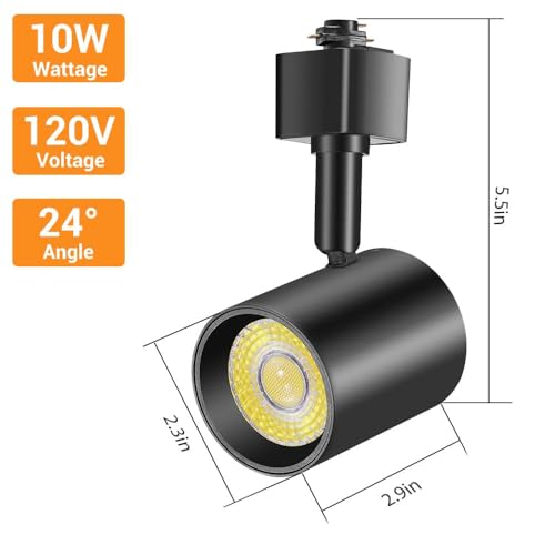 5-Color 12-Light LED Track Lighting Kit with 13FT Rails, 10W Black (Black / 12 Lights)