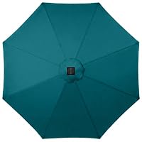 10ft Solar Polyester LED Lighted Patio Umbrella w