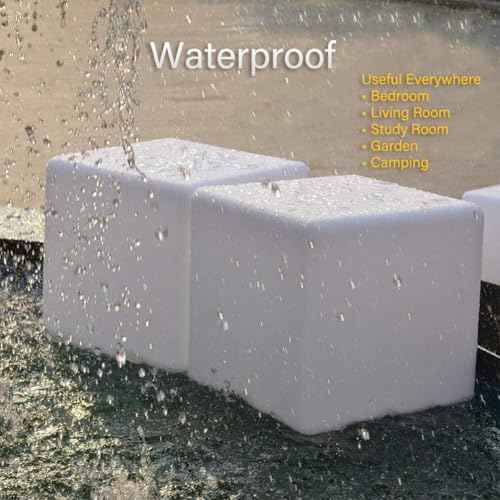 Waterproof Cube Lights LED Cube Floor Lamp w (15cm / White)