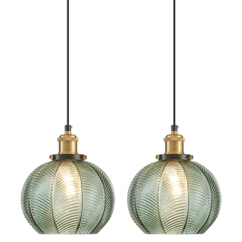Ribbed Glass Pendant Light