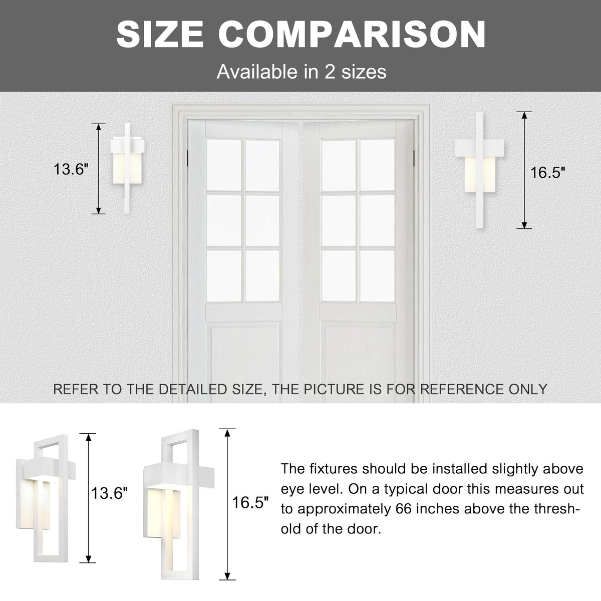 Outdoor Wall Lights Modern Exterior Lighting Fixtures (Standard White / 1 Pack)