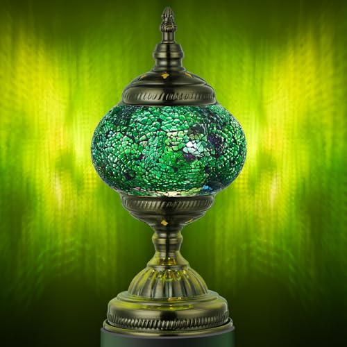 Turkish Mosaic Lamp Stained Glass Table Lamp with Tiffany Style